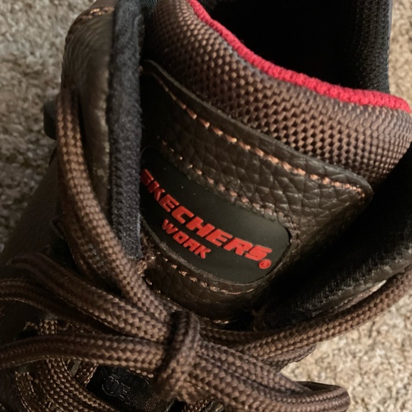 Skechers Brown Comp Toe Work Boot 9 Wide Fit - Picture 4 of 8